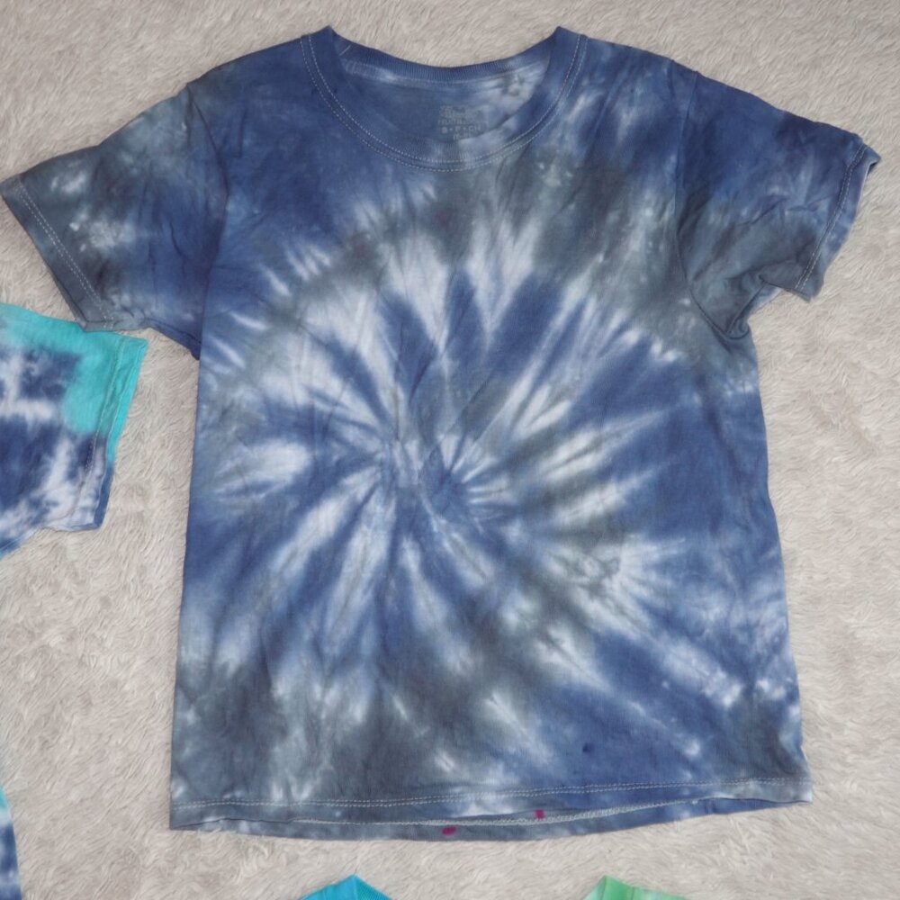 Boys Size 6 Fruit of the Loom Tie-Dye T-Shirt Bundle - Set of 6 - 100% Cotton - Picture 5 of 9